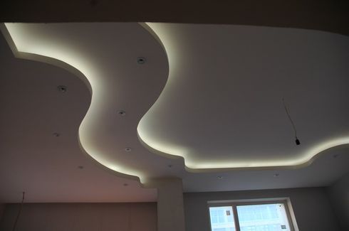 дизайн потолков из гипсокартона с подсветкой