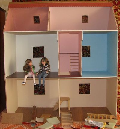 Как сделать кукольный дом из фанеры